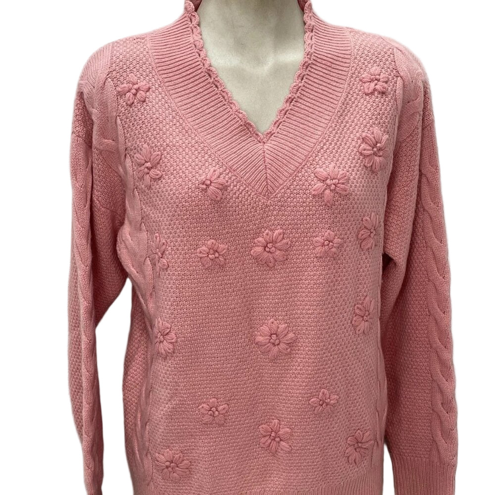 Emilia George Women's Maternity Sweater Size S | Lila Wool Tunic Pullover – Pink